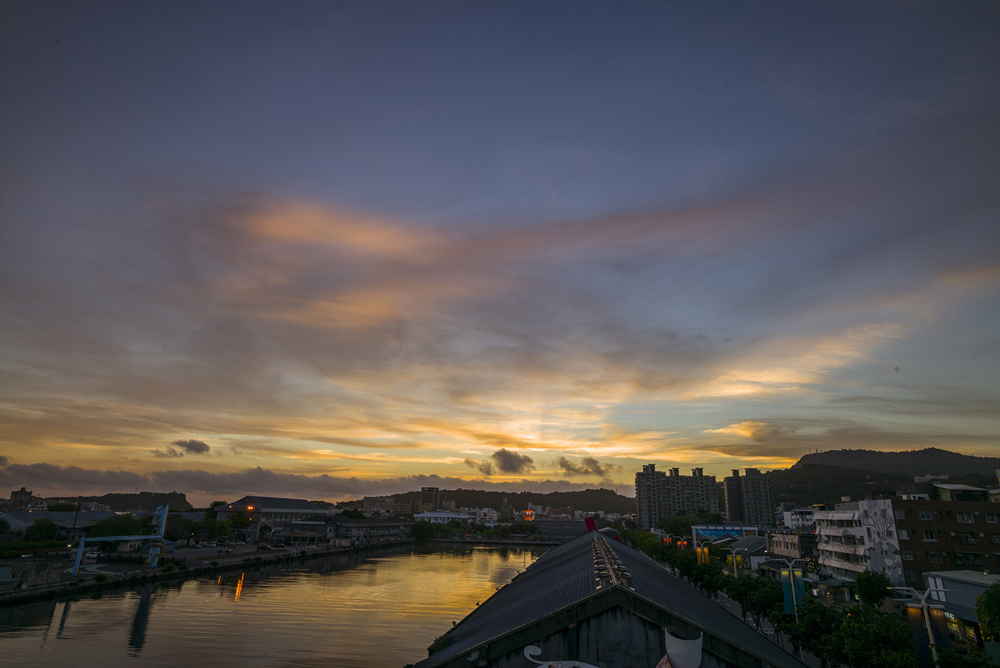 高雄大港橋夕陽記實