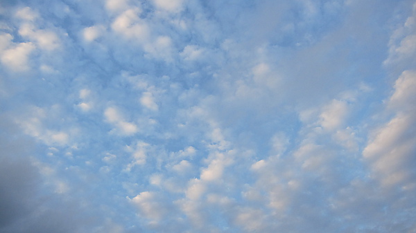 早上的藍天+綿綿白雲...讓人覺得好舒服