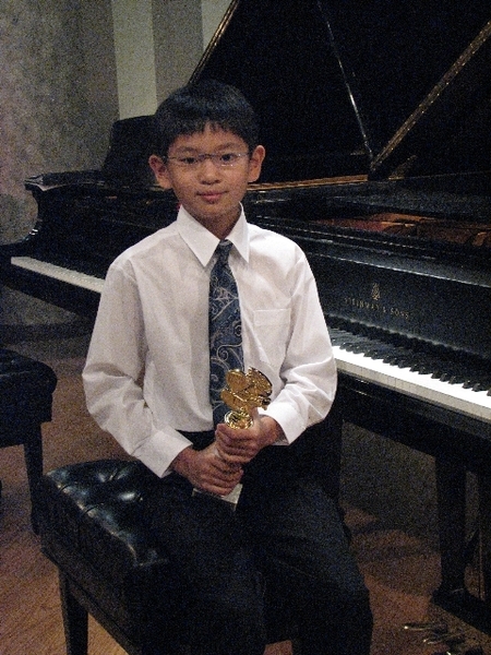 Steinway Piano, Trophy, and Me.