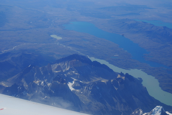 飛機上俯視Torres del Paine
