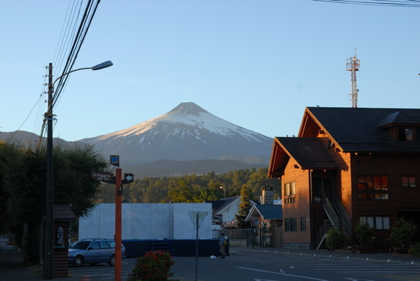 鎮上看Villarrica火山