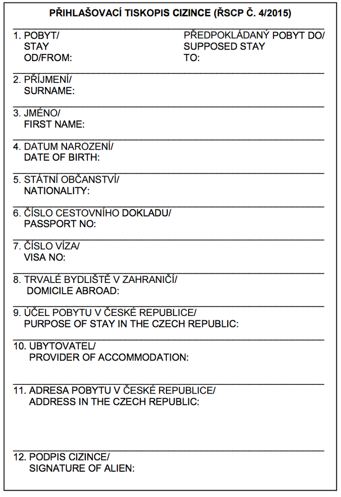 tourist registration