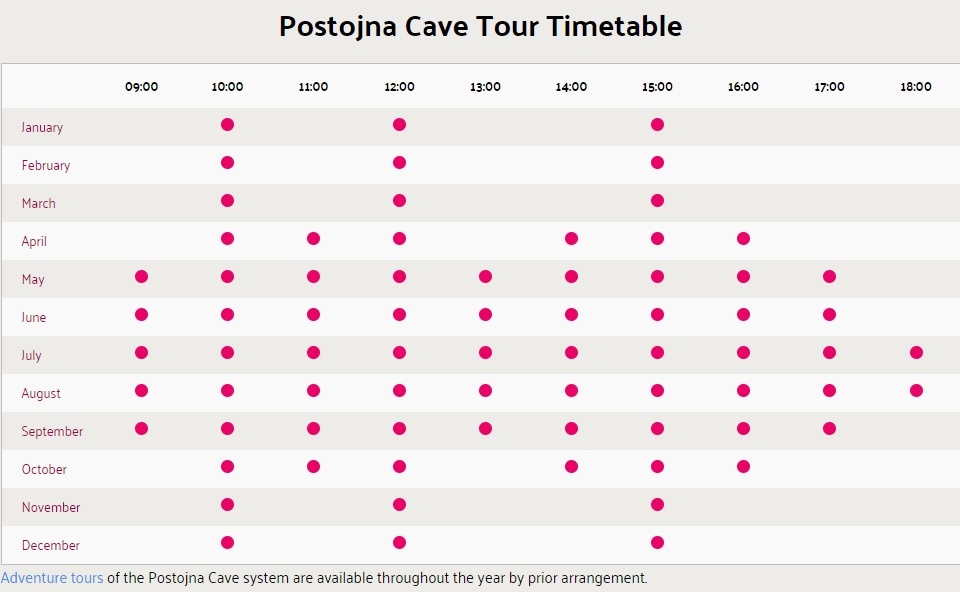 Postojna cave tour timetable.jpg