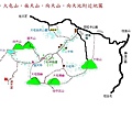 二子坪,大屯山面天山,向天山,向天池附近地圖