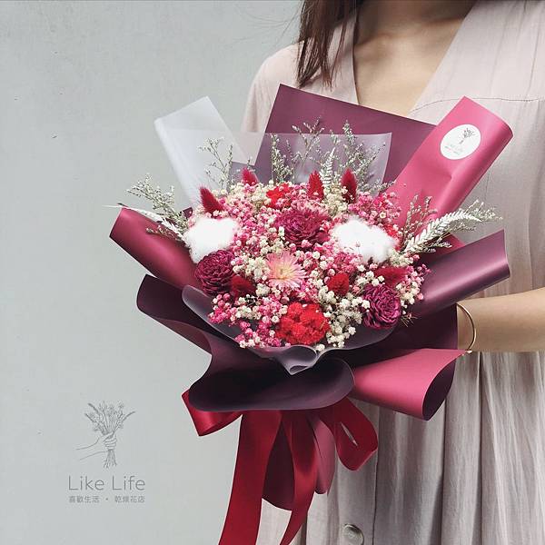 乾燥花台北,台北乾燥花店-紅色乾燥花束 乾燥花台北,台北乾燥花店-紅色乾燥花束