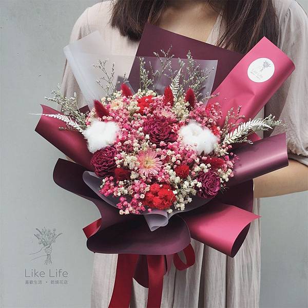 道歉花束深紅色,道歉花束推薦台北,喜歡生活乾燥花店 道歉花束深紅色,道歉花束推薦台北,喜歡生活乾燥花店
