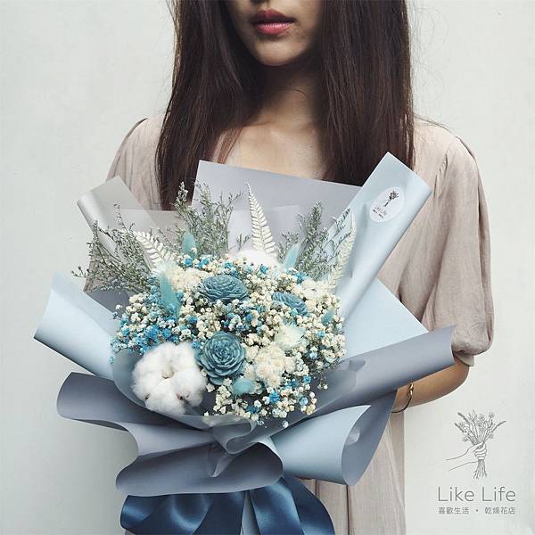 道歉花束藍色,道歉花束推薦台北,喜歡生活乾燥花店 道歉花束藍色,道歉花束推薦台北,喜歡生活乾燥花店