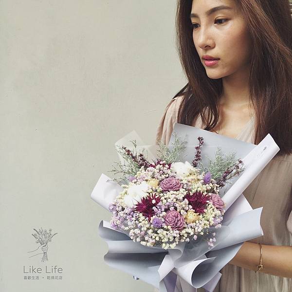 道歉花束紫色,道歉花束台北,喜歡生活乾燥花店 道歉花束紫色,道歉花束台北,喜歡生活乾燥花店