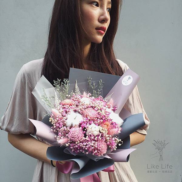 道歉花束粉色,道歉花束台北,喜歡生活乾燥花店 道歉花束粉色,道歉花束台北,喜歡生活乾燥花店