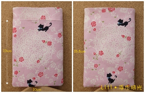 貓咪散步紅玫瑰雙層口袋式筆袋（已出售）