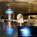 機場裡的新加坡飛機模型