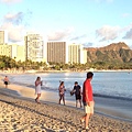 日落前的Waikiki beach