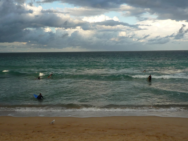 這麼冷還有人在衝浪耶.JPG