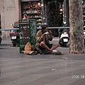 street performers going home