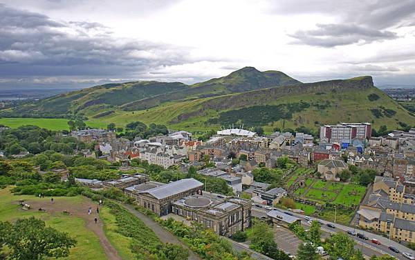 Arthur's seat from Nelson Mounment Tower