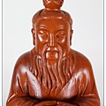 至聖先師（孔子像）-紅豆杉作品、林新發藝術雕刻創作
