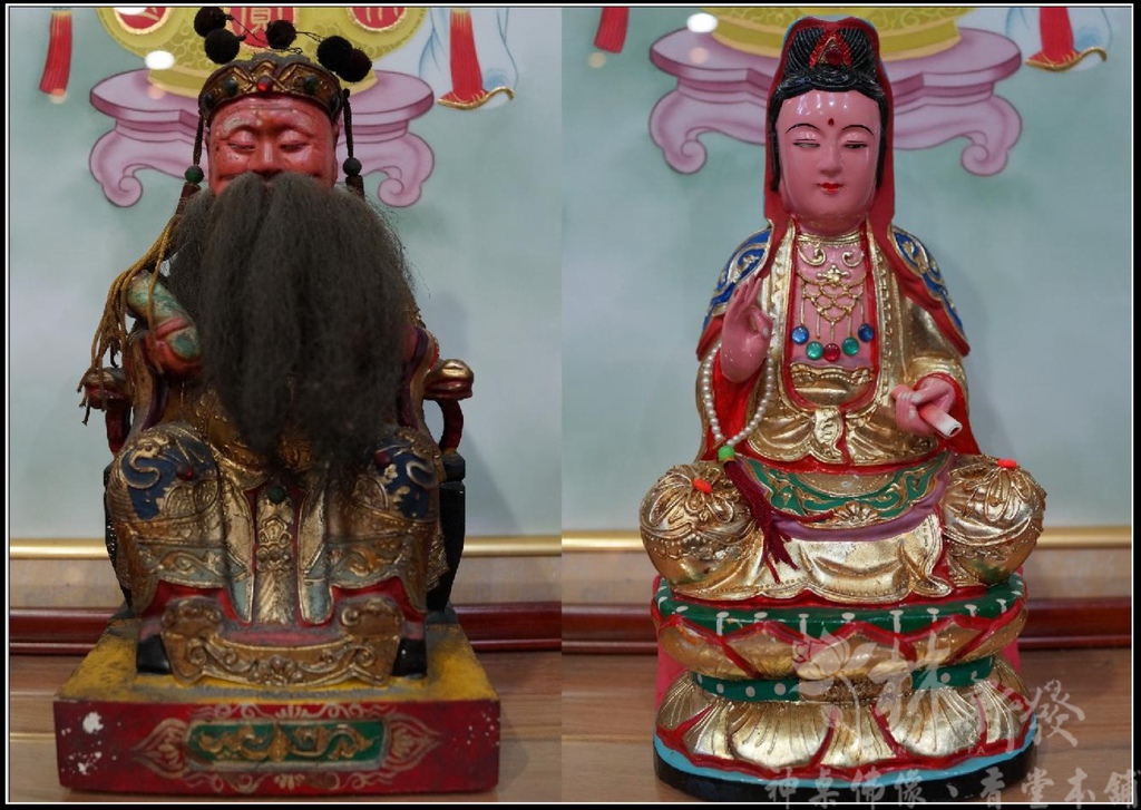 台灣手工貼金彩繪，修復家中受損變舊神像，翻新廟宇神明金身，再現神明的莊嚴神聖。 