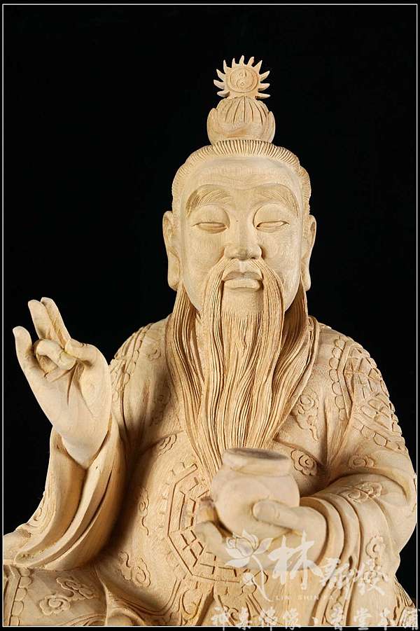 新發神藝-太乙救苦天尊/太乙真人（南式極彩藝術作品）－林新發神