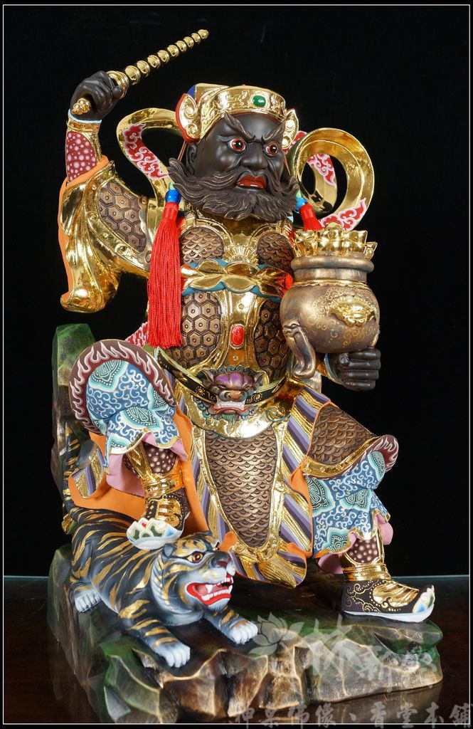 神像藝術-武財神趙光明（新發式彩繪/一甲子手工傳承）