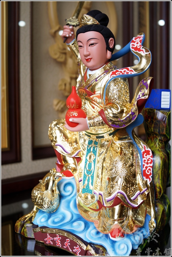 新發神藝-九天娘娘側體/鳳凰守護(原色．描金．按金．紅袍)
