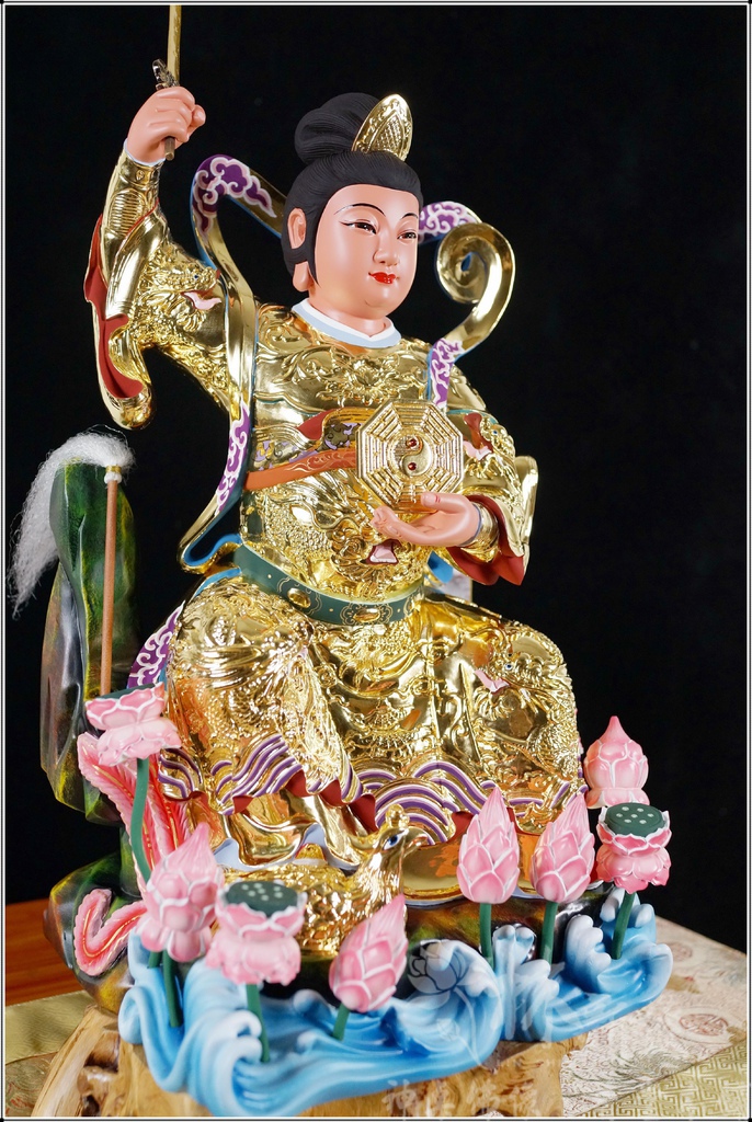新發神藝-九天玄女娘娘(九蓮帶鳳體原色/描金/按金/紫袍)