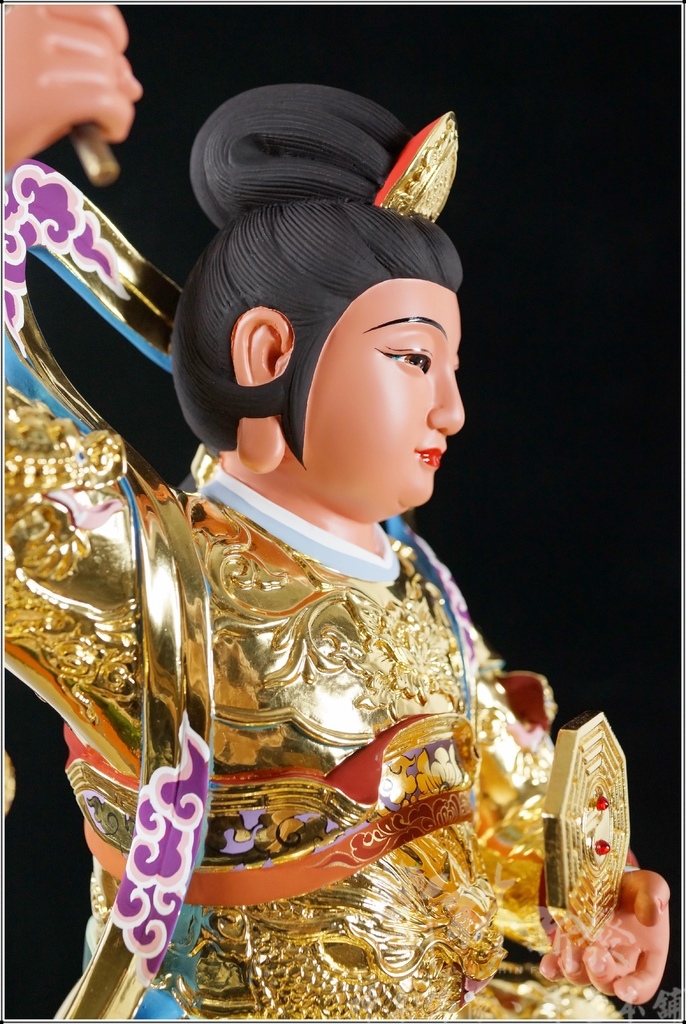 新發神藝-九天玄女娘娘(九蓮帶鳳體原色/描金/按金/紫袍)