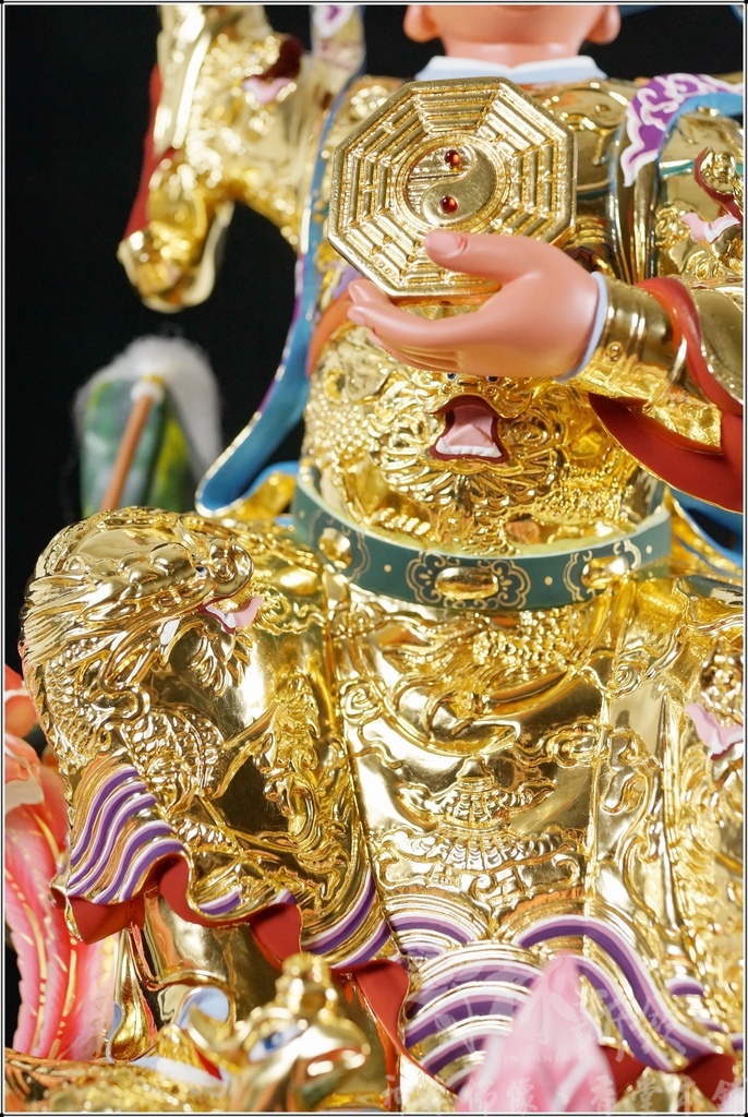 新發神藝-九天玄女娘娘(九蓮帶鳳體原色/描金/按金/紫袍)