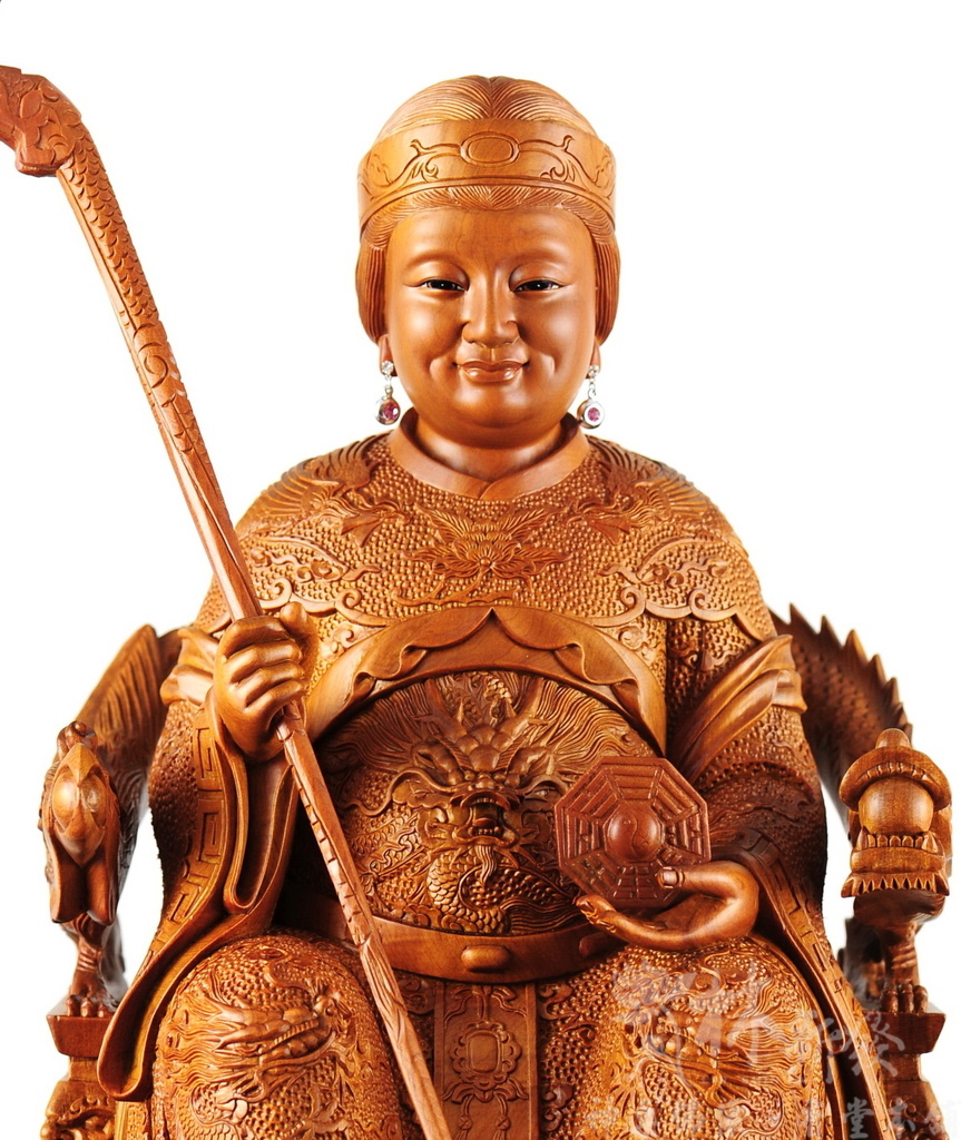 新發神藝-驪山老母(龍鳳椅精細雕刻。描金與原色作品)