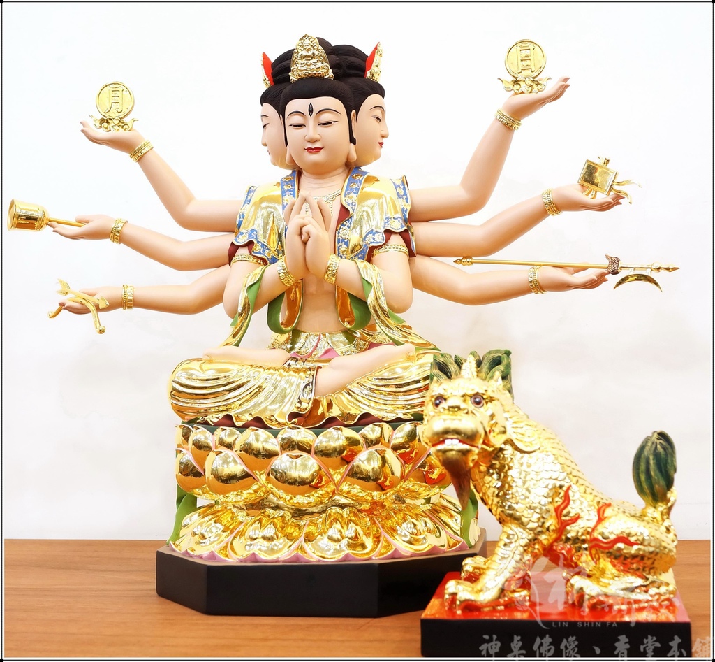 新發神藝-斗姥星君(全蓮花斗母原色與金身)