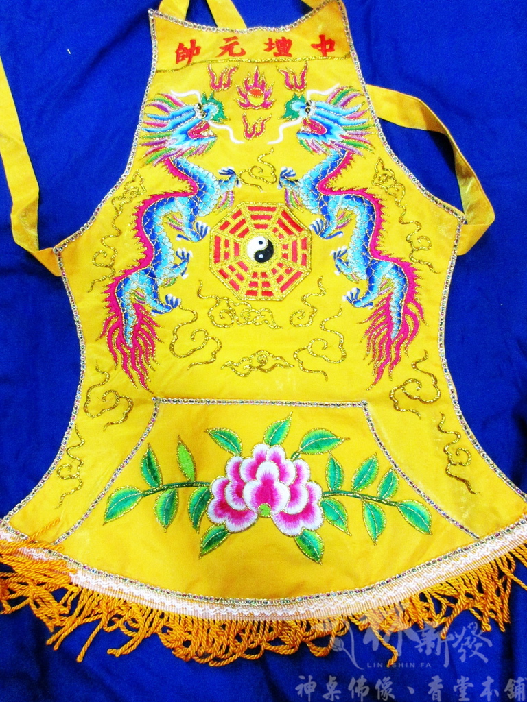 新發繡品-龍鳳．雙龍．雙鳳．龜蛇(乩身長版肚兜)