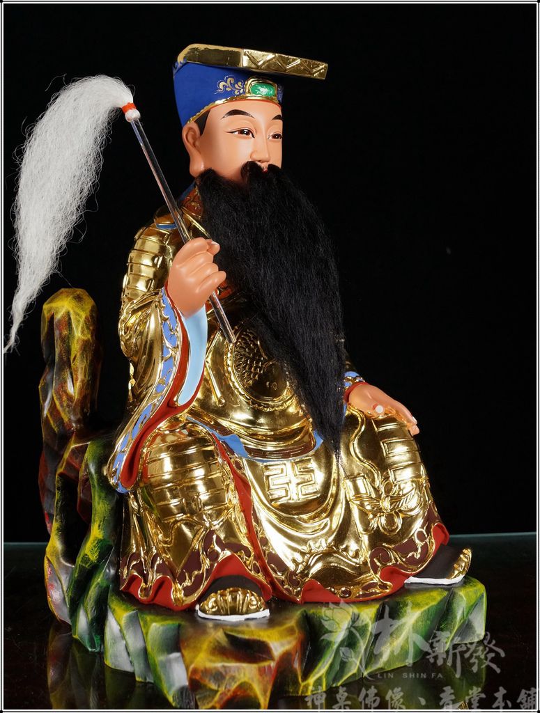 新發神藝-呂仙祖/孚佑帝君/呂洞賓(金身藍袍．全手蔥八卦袍完