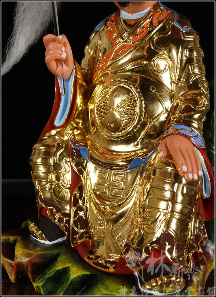 新發神藝-呂仙祖/孚佑帝君/呂洞賓(金身藍袍．全手蔥八卦袍完