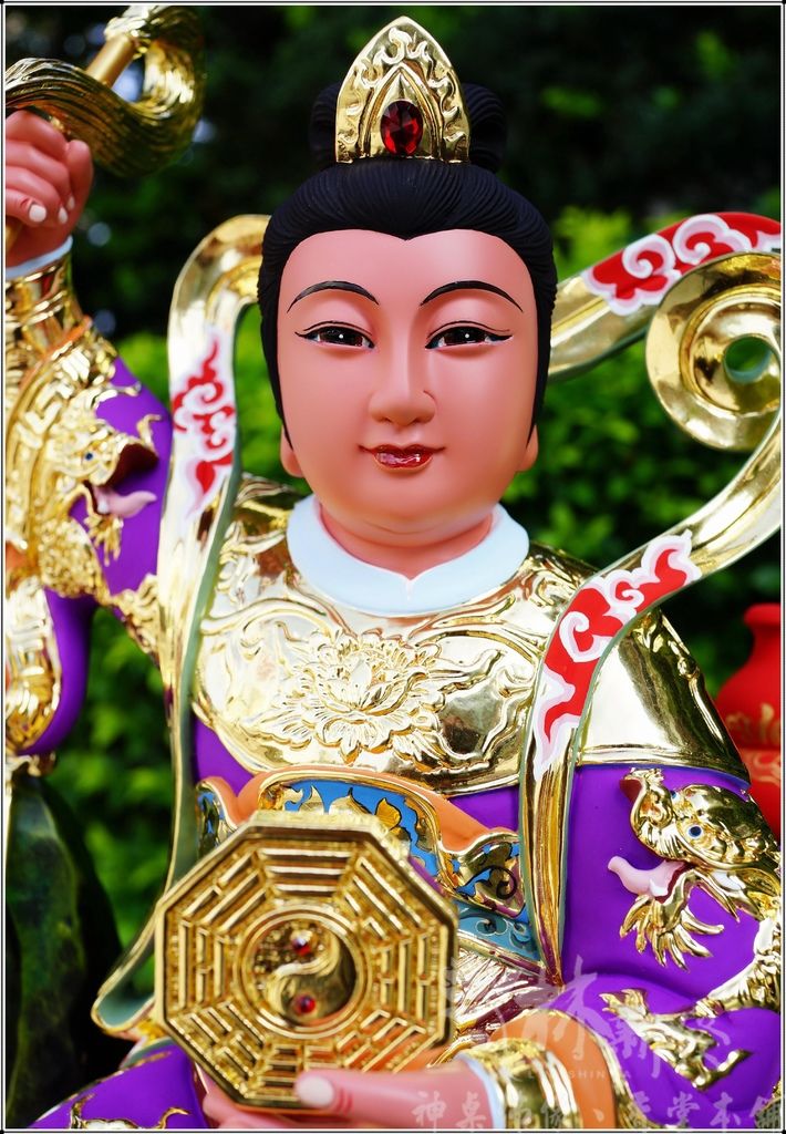 新發神藝-九天玄女娘娘(九蓮帶鳳體原色/描金/按金/紫袍)