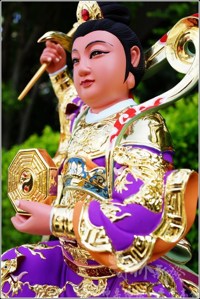 新發神藝-九天玄女娘娘(九蓮帶鳳體原色/描金/按金/紫袍)