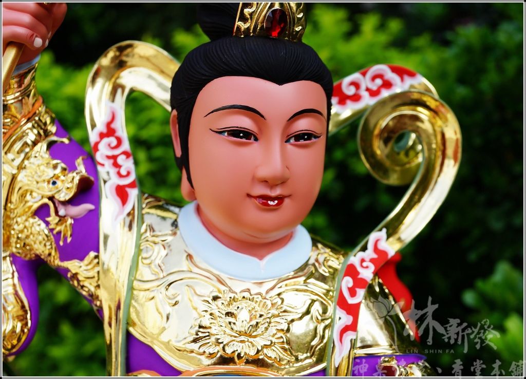 新發神藝-九天玄女娘娘(九蓮帶鳳體原色/描金/按金/紫袍)