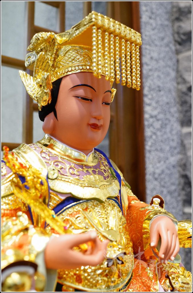 新發神藝-媽祖娘娘(橘底袍．金身．黑面創作)
