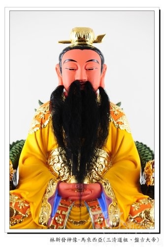 神像-尺三樟木按金彩繪-三清道祖 神像-尺三樟木按金彩繪-三清道祖