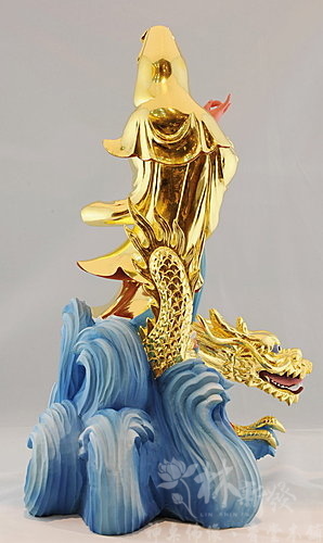 新發神藝-昇龍觀音(香樟原色．檀香金身)