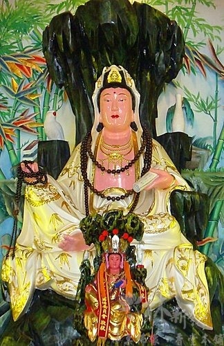 神像-一尺三彩繪-澎湖紫竹岩觀音 神像-一尺三彩繪-澎湖紫竹岩觀音