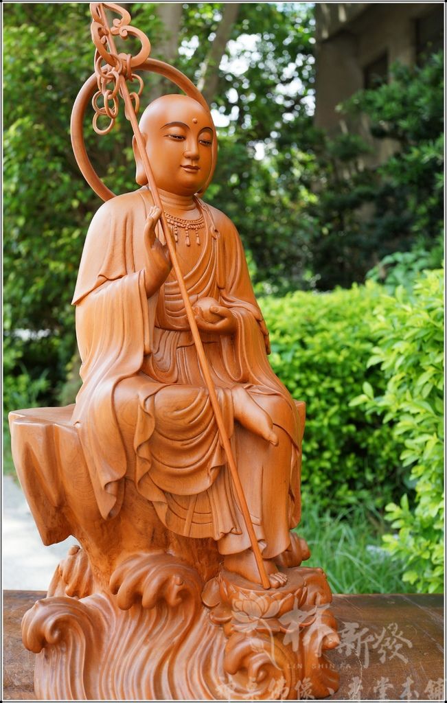 新發神藝-自在地藏王菩薩(山岩水景蓮花/尺三．尺六)