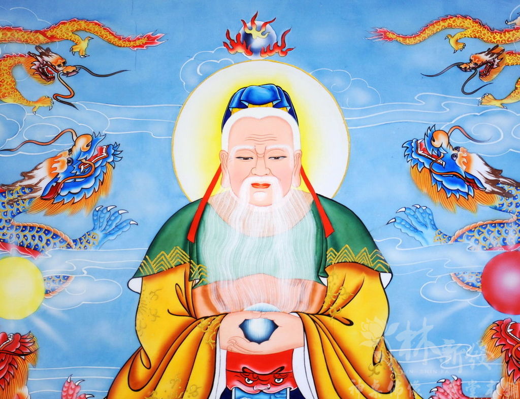 新發神聯-鴻鈞聖祖神聯．祖師爺神彩