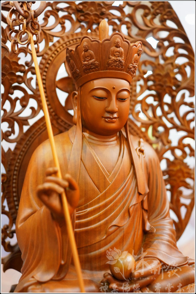 新發神藝-地藏王菩薩(二尺二．蓮座吉祥背光)