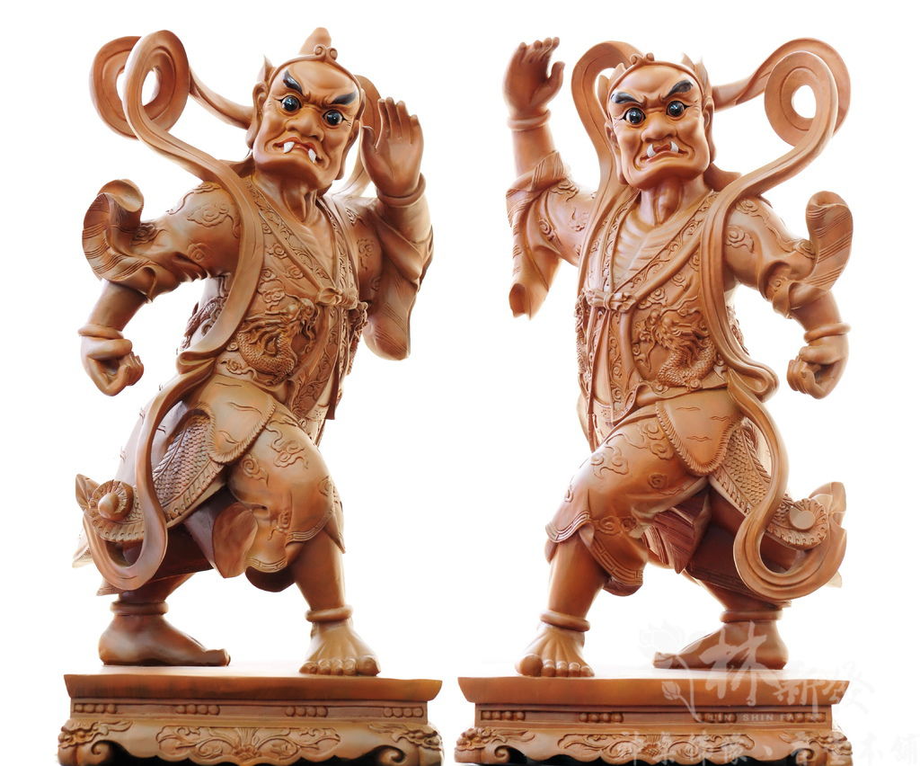 新發神藝-千里眼將軍．順風耳將軍(二尺二高/68公分作品)