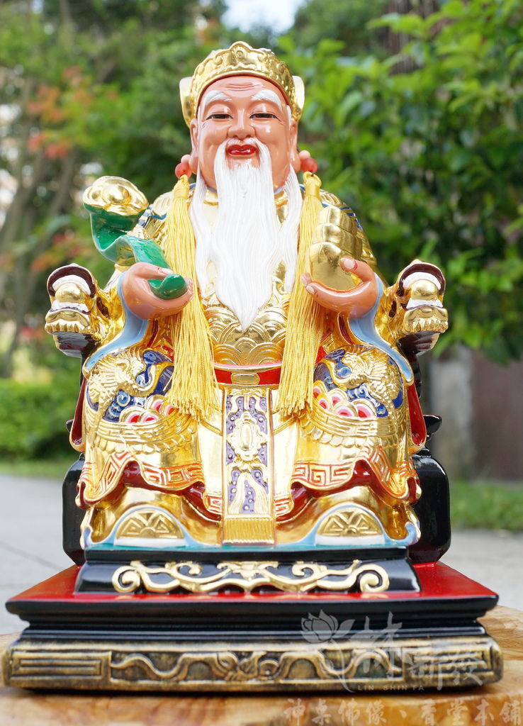 新發神藝-福德正神(馬來西亞跨海訂製，八吋八金身．描金)