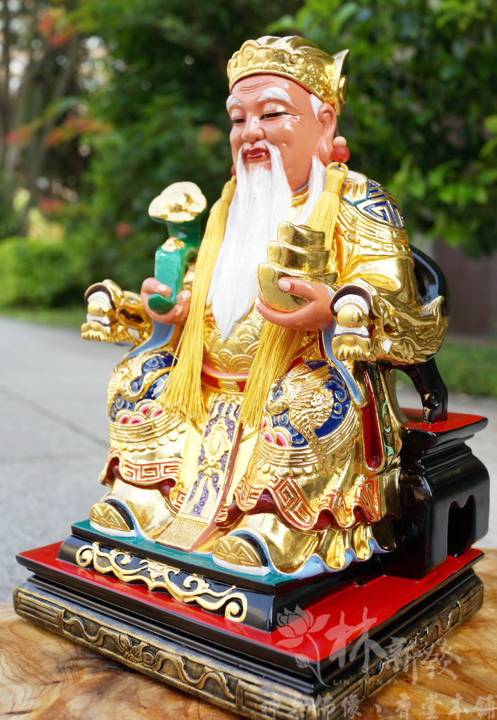 新發神藝-福德正神(馬來西亞跨海訂製，八吋八金身．描金)