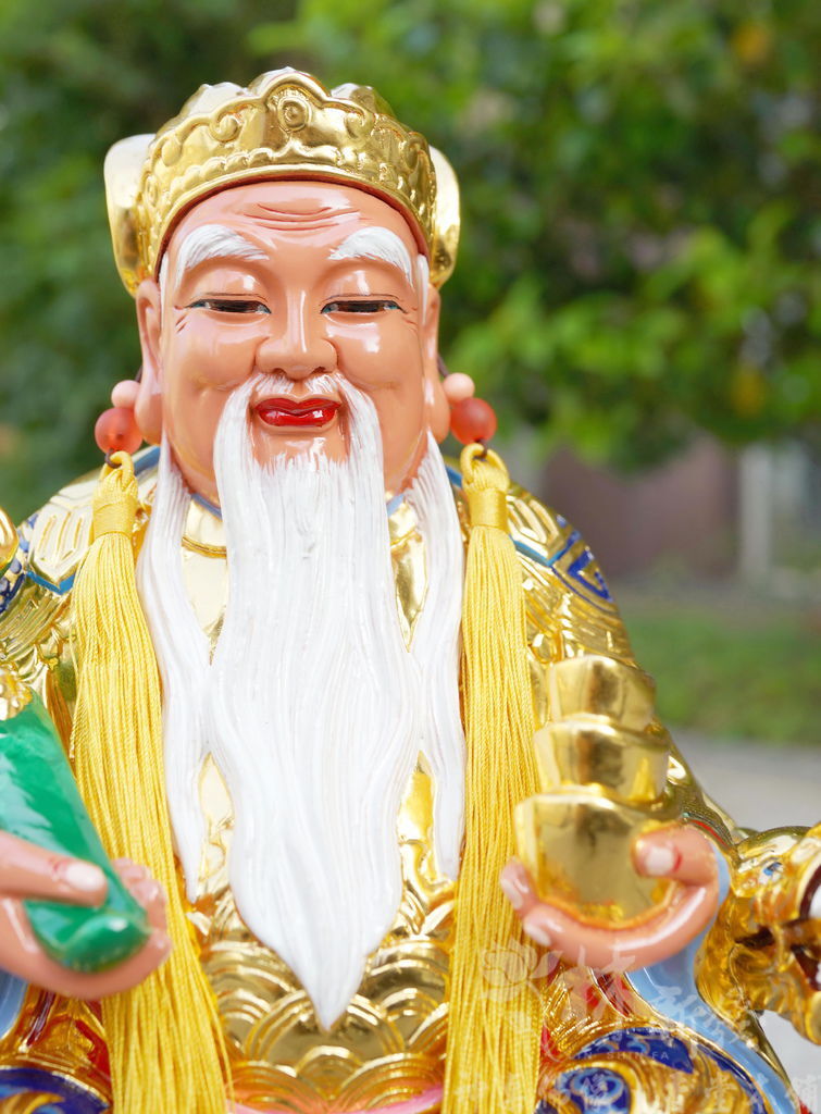 新發神藝-福德正神(馬來西亞跨海訂製，八吋八金身．描金)