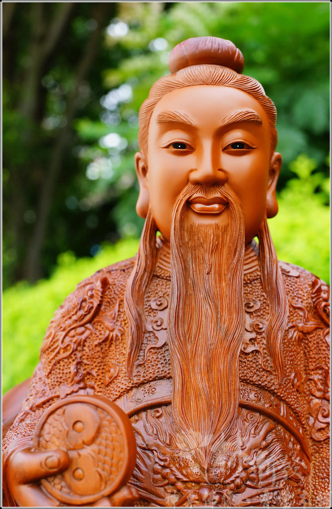 新發神藝-東王公．西王母(美洲綠檀精雕藝術)