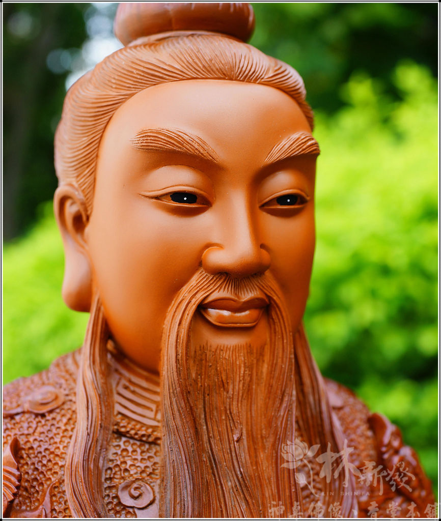 新發神藝-東王公．西王母(美洲綠檀精雕藝術)