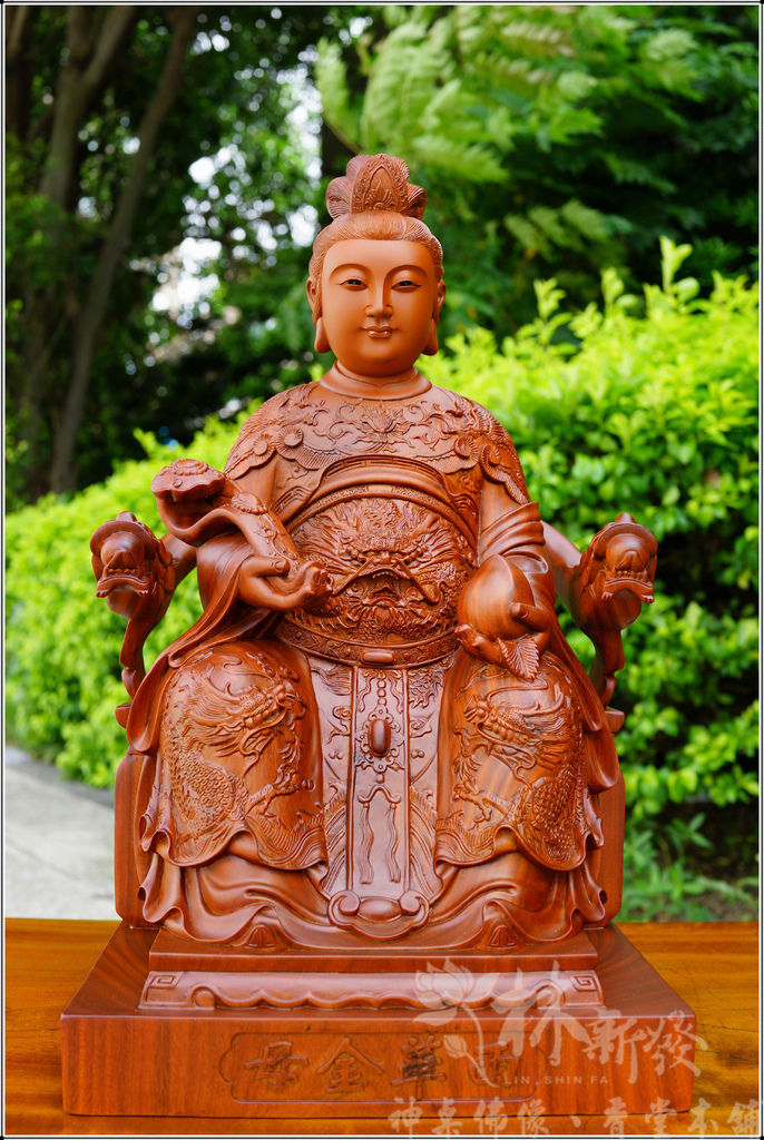 新發神藝-東王公．西王母(美洲綠檀精雕藝術)