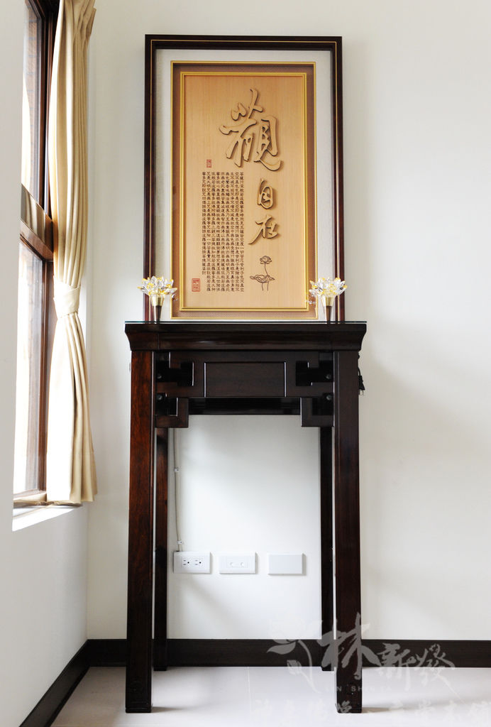 檜木神聯/字雕創作-觀自在(原色字/金沙字)-加厚化解壓樑煞